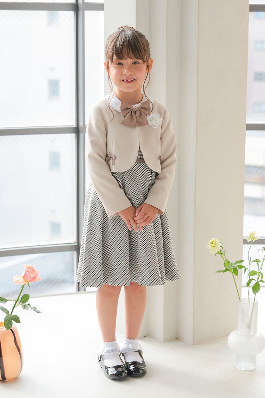 Girls �֥饦���դ���ܥ�����å����󥵥�֥� 120cm(���ԡ���/�֥饦��/�ܥ��/��ܥ�/����������5�����å�)