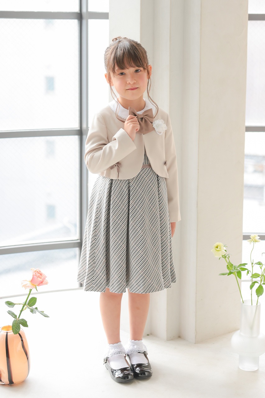 Girls �֥饦���դ���ܥ�����å����󥵥�֥� 120cm(���ԡ���/�֥饦��/�ܥ��/��ܥ�/����������5�����å�)