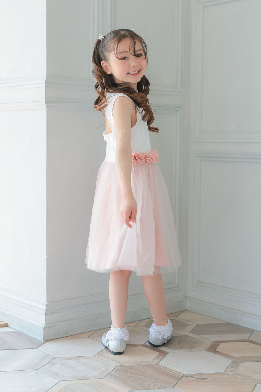 Kids 3Dフローラルチュチュドレス ピンク 7歳|結婚式のパーティー  