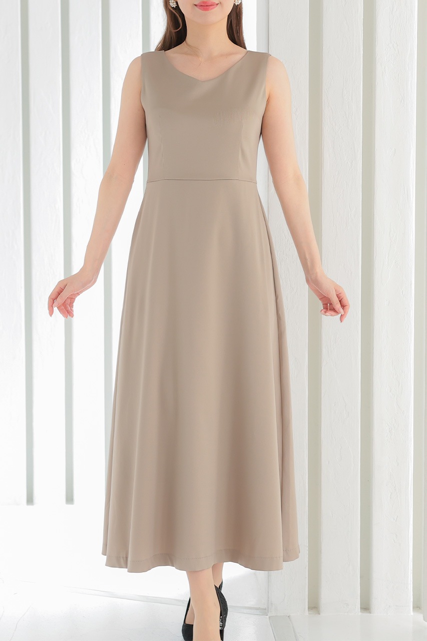 ボレロセット2WAY Aラインドレス ブラウン｜結婚式のパーティードレス