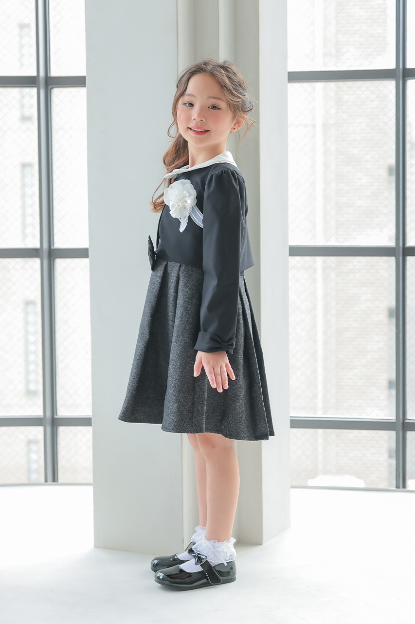 Girls ツイードライクワンピースアンサンブル 120cm(ワンピース/ボレロ