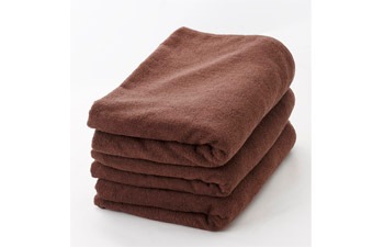 ベッドタオル ブラウン 【1枚／2枚セット】