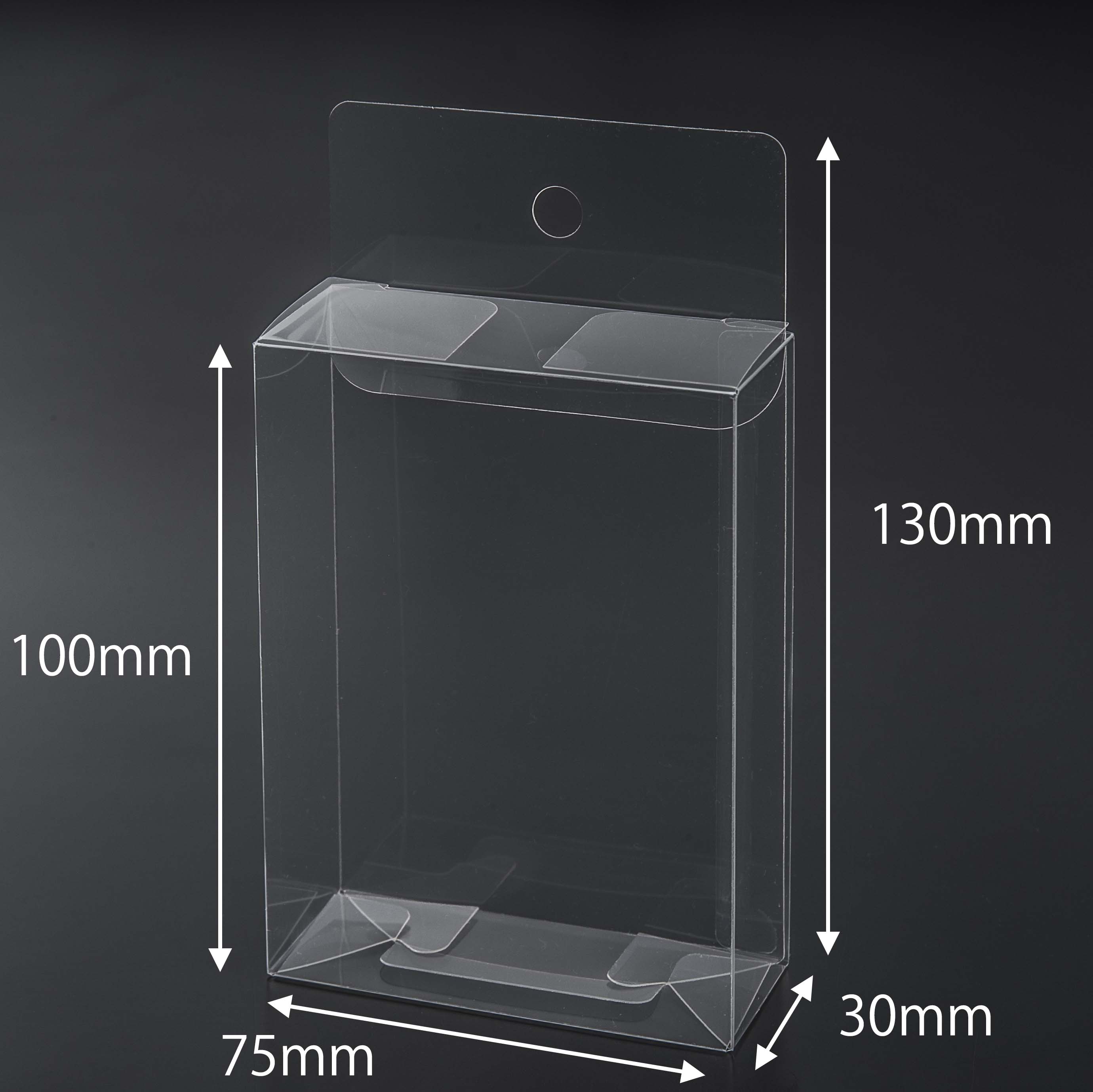 75×30×100（ミリ）】吊下げ付クリアケース / TH01・75×30×100 （10枚