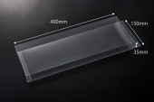 【150×35×400（ミリ）】吊下げ付クリアケース　/　TH03・150×35×400　（10枚セット）|吊下げフック付タイプ