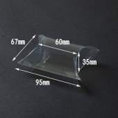 【95×67×35（ミリ）】枕型クリアケース　/　TP03・95×67×35（10枚セット）|枕タイプ