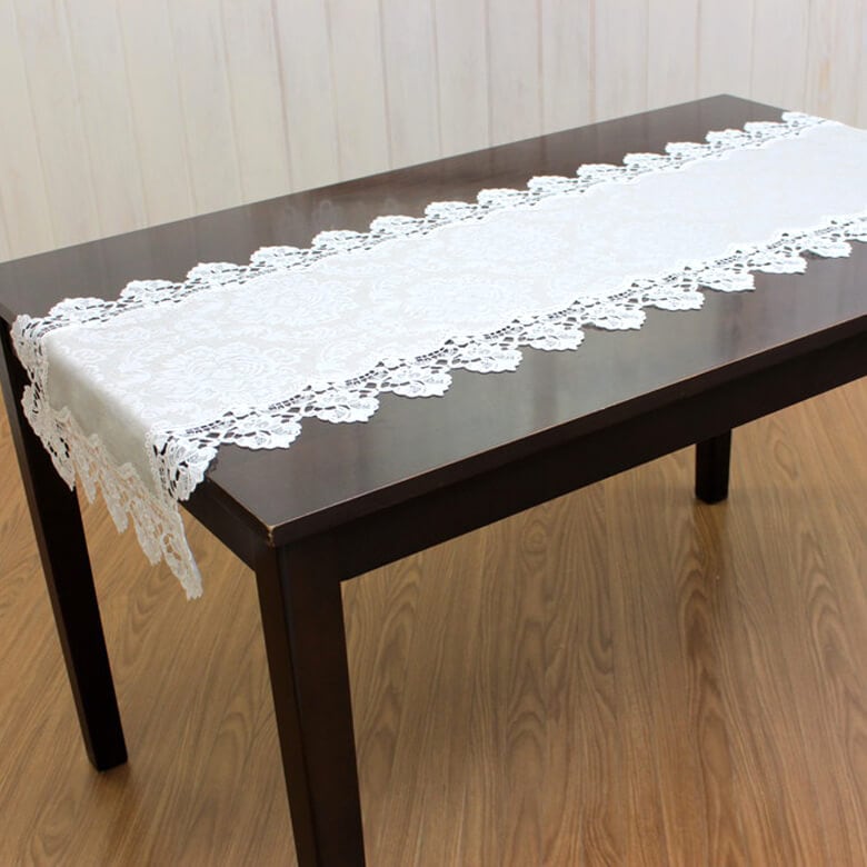 Damask rose ダマスク柄ジャカード織 テーブルセンター 約45×150cm