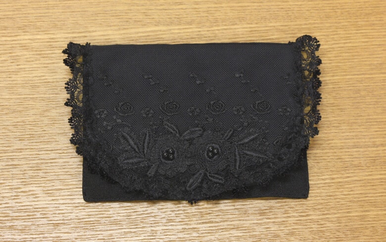 Black formal ミニティッシュケース 約9×12cm｜インテリアレース