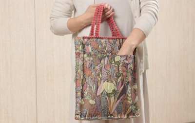 ジャカード織 バッグＡ４ 約35×28×7cm [botany]