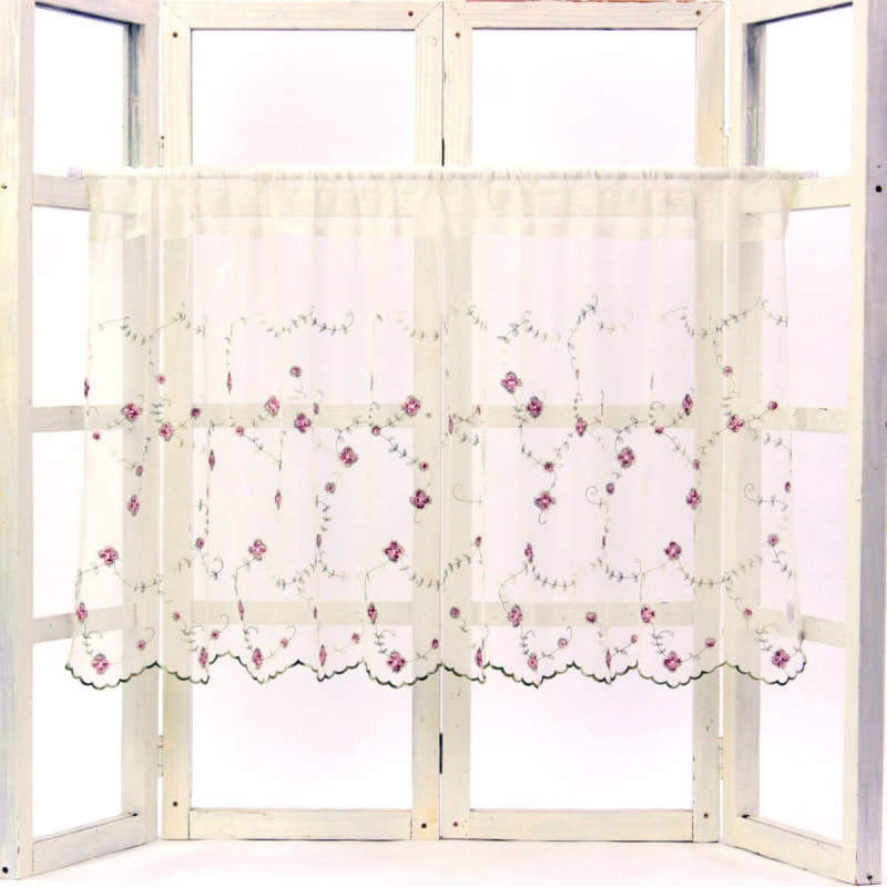 カフェカーテン✿.•❛里桜様❜刺繍レース❀✿ハンドメイド♬*゜ カフェカーテン✿.•❛里桜様❜刺繍レース❀✿ハンドメイド♬*゜ Amazon