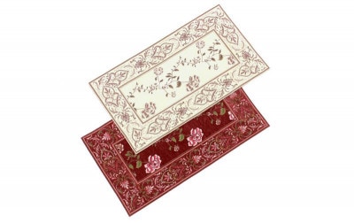 シェニール織 テーブルセンター 約33×60cm [Rose Palace]