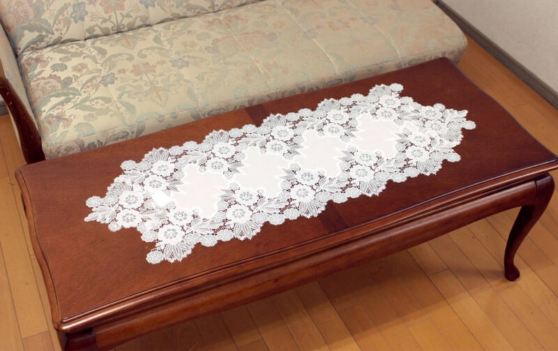 floreale ギュピールレース テーブルセンター 約38×103cm｜インテリア