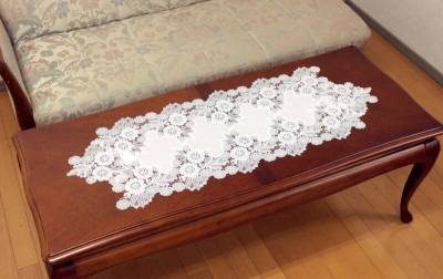 ギュピールレース テーブルセンター 約38×103cm [floreale]