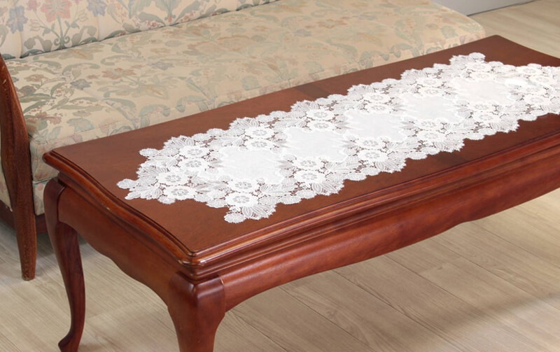 floreale ギュピールレース テーブルセンター 約38×120cm｜インテリア