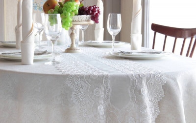 ギュピールレース テーブルランナー 約34×180cm [Rondo]