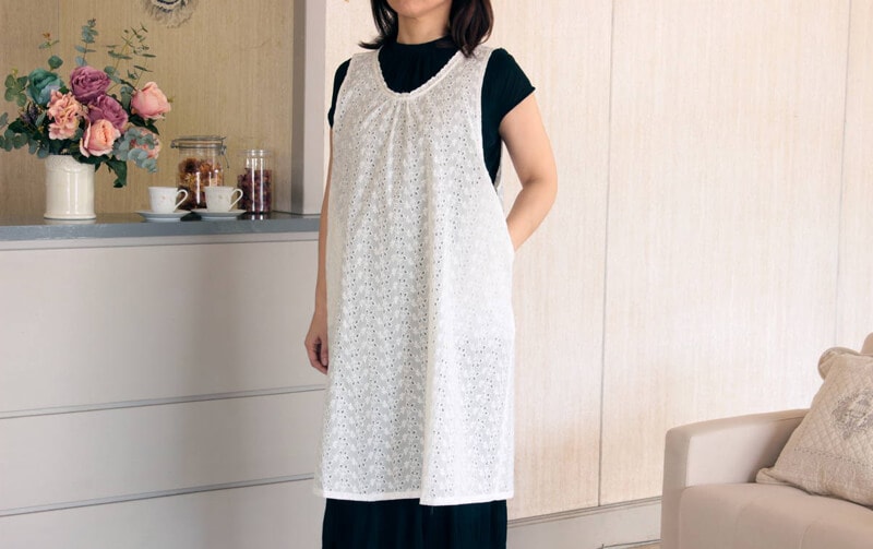 Blanc casse アイレットワーク エプロンA型｜インテリアレース