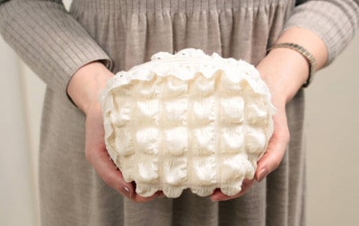 【在庫処分】ストレッチジャカード 半円ポーチ 約12×10×8cm [cozy-foamy]