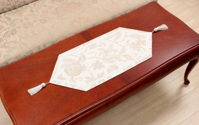 ジャカード織 テーブルセンター 約33×75cm [Italy]