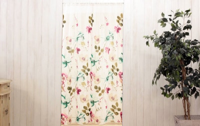 オーガンジー スタイルのれん 約120×180cm