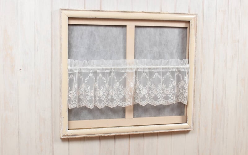 チュールレース カフェカーテン 約120×30cm [Chelsea]｜インテリア