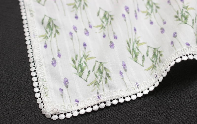 ラベンダー ハンカチ 約35×35cm [Serenity-scent]｜アミ