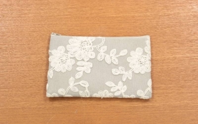 チェーンステッチ刺繍 マルチケース 約12×20cm [Luxurule]