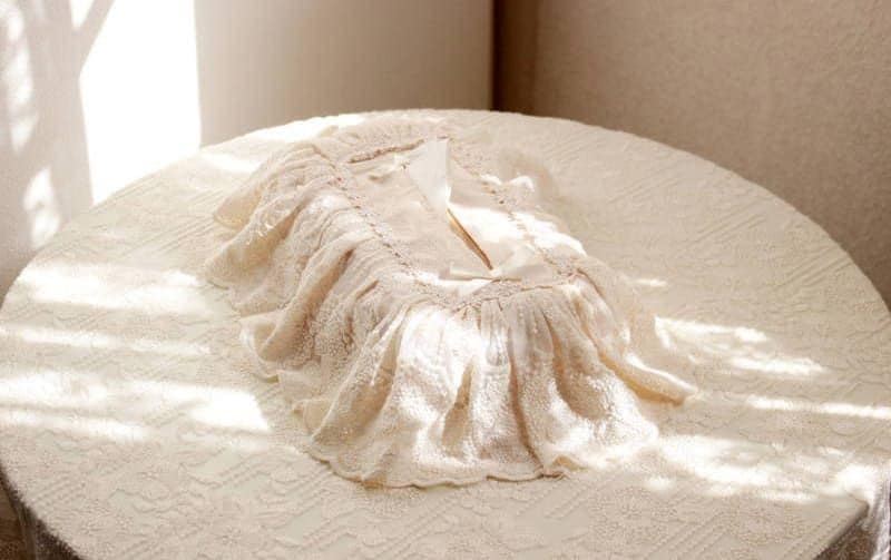 チュールレース ティッシュボックスカバー 約26×12×11cm [memoire