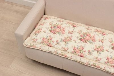 コットンキルト ロングシートクッション 約50×120cm [Rose Mellow]