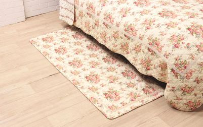 コットンキルト ロングマット 約60×150cm [Rose Mellow]