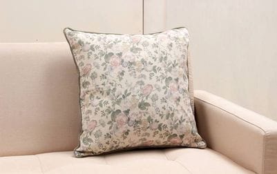 花柄プリント クッションカバー 約45×45cm [Belle Heure]