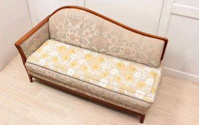 シェニール織 ロングシートクッション 約47×148cm [Gris & Jaune]