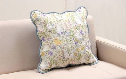 コットンキルト クッションカバー 約45×45cm [Lapin Quiltine]