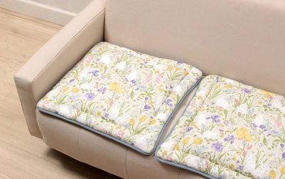 コットンキルト シートクッション 約50×50cm [Lapin Quiltine]