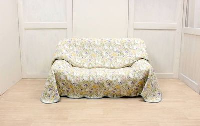 コットンキルト マルチカバー 約195×195cm [Lapin Quiltine]