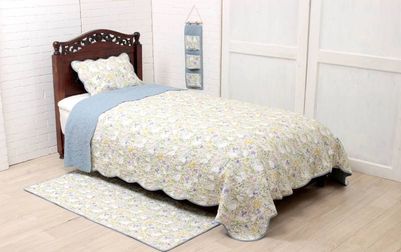 コットンキルト マルチカバー 約195×245cm [Lapin Quiltine]