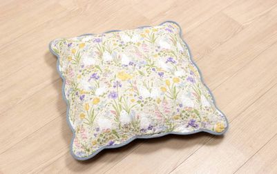 コットンキルト 座布団カバー 約55×59cm [Lapin Quiltine]