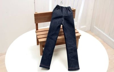 【着せ替え用】ノンウォッシュ デニムスリムパンツ