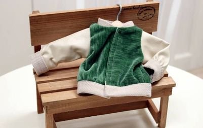 【着せ替え用】グリーン×ベージュ おしゃれスタジャン