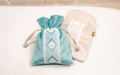 巾着 ミニマルデザイン 約13×18cm [Velinor]