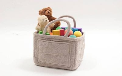 ソフトバスケット マイクロファイバーキルト 約31×26×25cm [Chaleur Quilt]