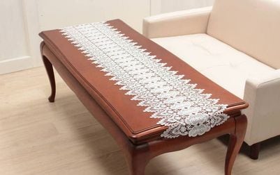 テーブルセンター 総ギュピールレース 約30×140cm [Lacielle]