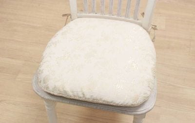 紐付シートクッション シェニール織 約43×45cm [Aurelia]