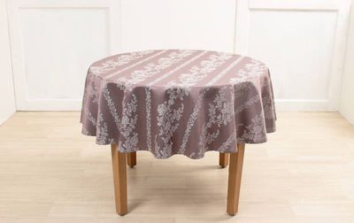 撥水加工テーブルクロス ボタニカルストライプ 約150cm