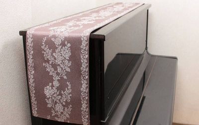 撥水加工テーブルランナー ボタニカルストライプ 約27×230cm