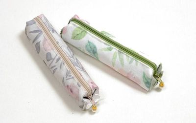 ペンケース ローズ柄プリント 約6×18cm