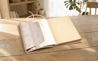 小花柄 ブックカバー 約15.5×11cm [Fleur Rose]