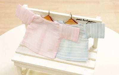 【着せ替え用】ボーダーシャツ 約11.5×20cm