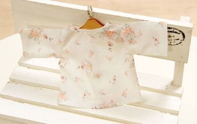 【着せ替え用】小花柄シャツ 約11.5×20cm