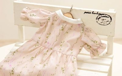 【着せ替え用】ロールカラーワンピース 約34×25cm