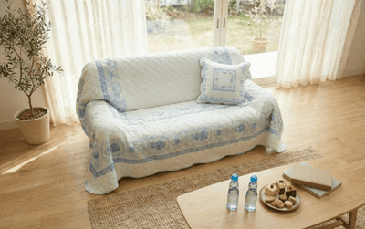 接触冷感キルト マルチカバー 約200×205cm [Toile Frais]
