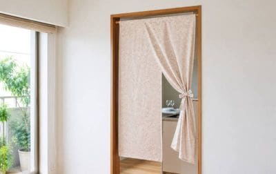 クロスオーバーのれん ジャカード織 約85×150cm [Heritage Rose]